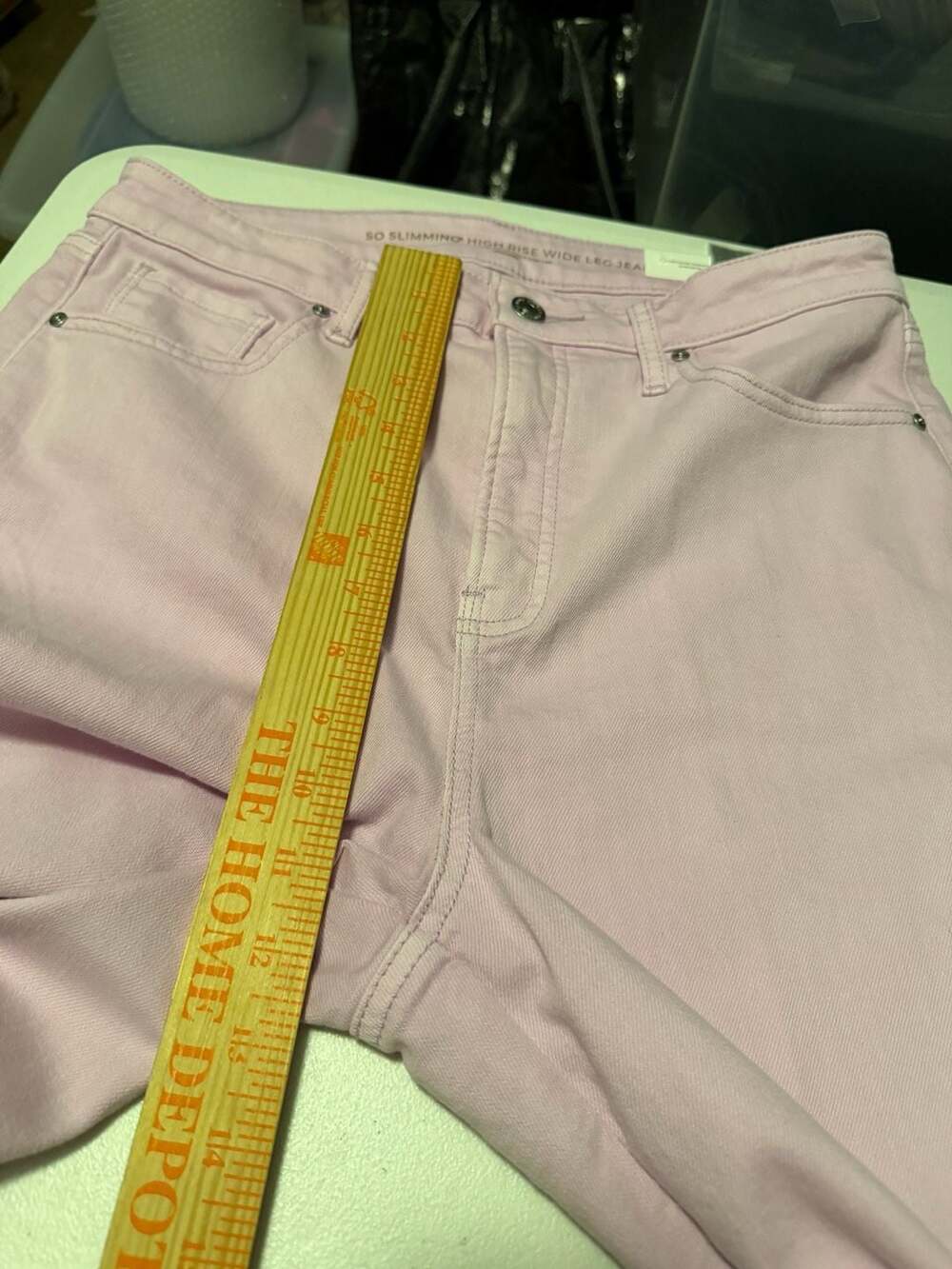 Chico's So Slimming High Rise Wide Leg Eyelet Jeans Lavender 1.5 US 10 - Picture 10 of 11